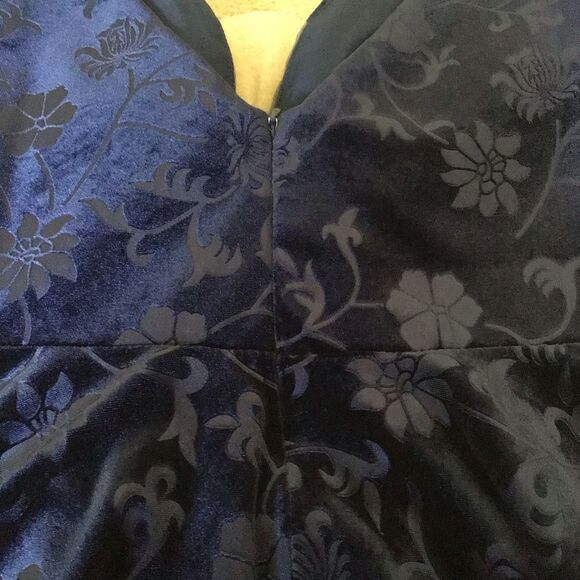 Alyce Paris Women's Royal Blue Velvet Cocktail Prom Dress - Picture 7 of 10